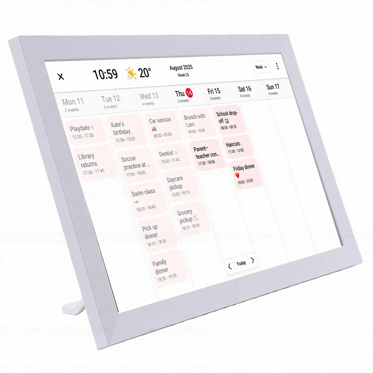 KKPLZZ Intelligenter Digitaler Kalender, 10,1-Zoll-HD-Touchscreen-WLAN-Planer mit Aufgabentabelle für das Familienbüro zu Hause