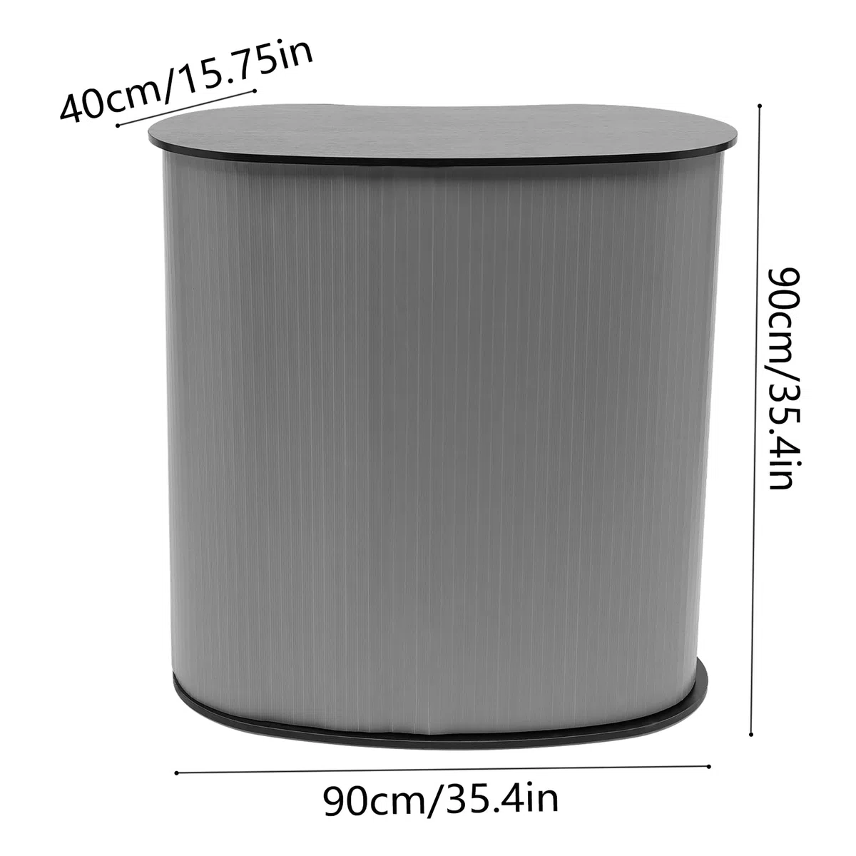 Messetheke Faltbar, 40 x 90 x 90cm Tragbare Messetheke Messetresen mit Tasche, Tragbar Counter Table Stand Display Kapazität 50kg, Empfangstheke Prsentationsstnder