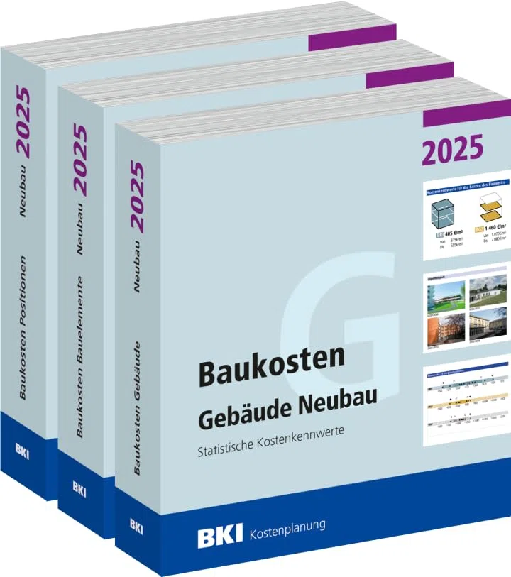 BKI Baukosten Neubau 2025 - Band 1 + 2 + 3 im Set zum Sonderpreis - Gebäude + Bauelemente + Positionen Neubau - nach aktueller DIN 276 - Statistische Kostenkennwerte - BKI-Kostenplanung