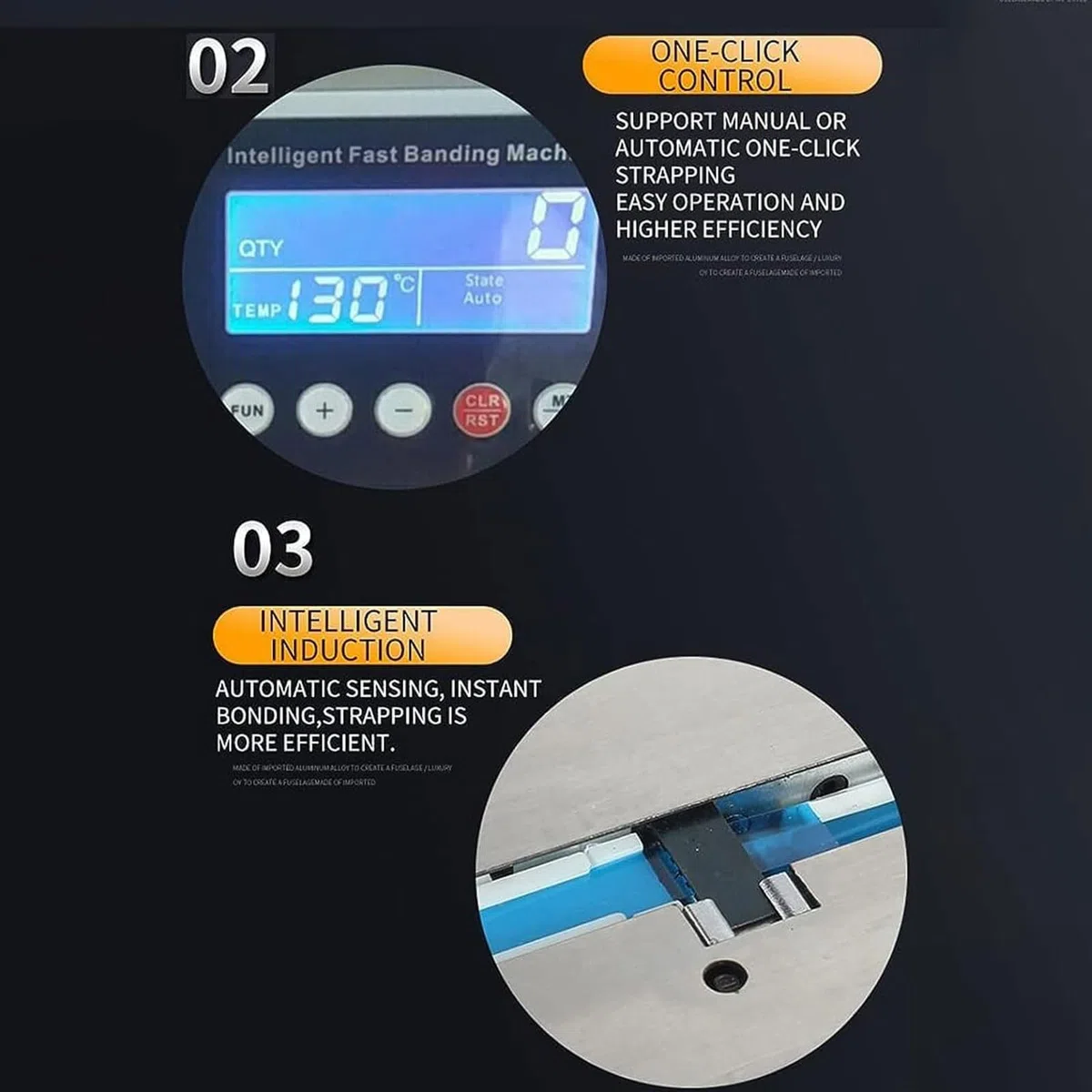 Automatische Bündelmaschine, elektrische Umreifungsmaschine mit Zählfunktion, ideal für Supermärkte, Frischkostläden, Einzelhandelsgeschäfte für schnelle Produktverpackungen