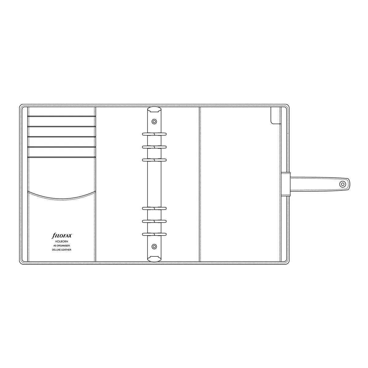 Filofax A5 Holborn Organiser – schwarz., 18-025118
