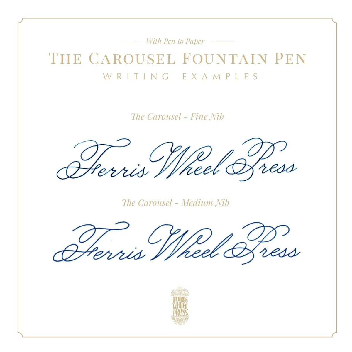 Ferris Wheel Press, Aluminum Carousel Fountain Pen, Little Miss Jubilee, Aircraft grade aluminum body, Threaded cap with air seal system, Fine