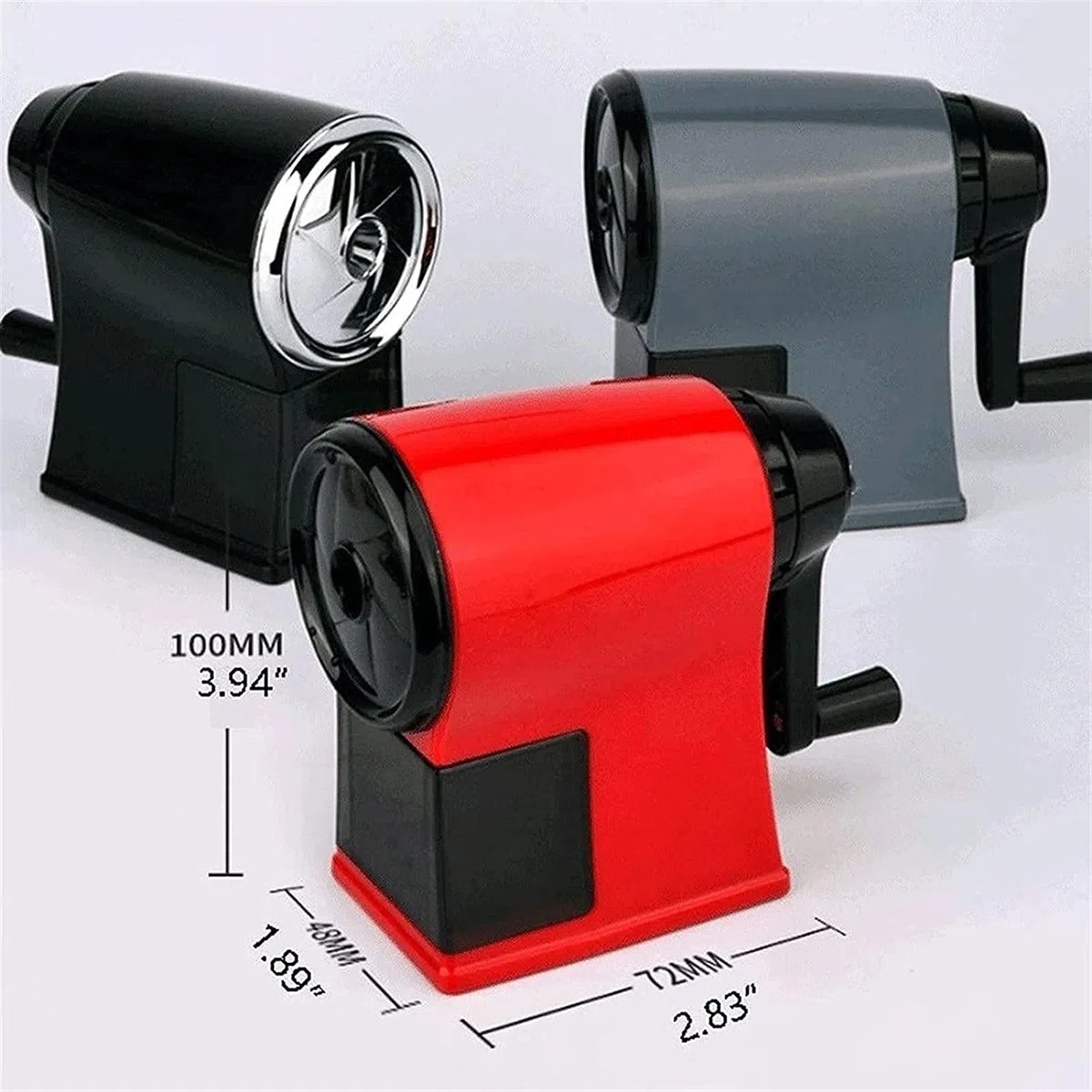 Niedlicher manueller Bleistiftspitzer für den Schreibtisch, rotierender Spiralbleistift, Schreibwaren-Bleistiftspitzer für die Schule, Rutschfester Griff, Handkurbelspitzer