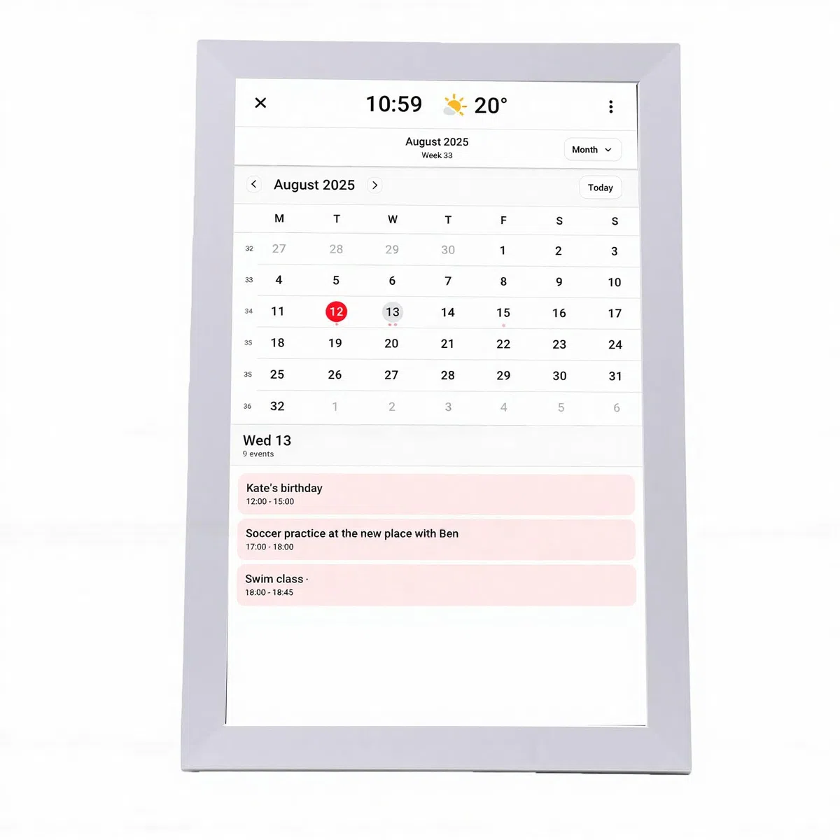 KKPLZZ Intelligenter Digitaler Kalender, 10,1-Zoll-HD-Touchscreen-WLAN-Planer mit Aufgabentabelle für das Familienbüro zu Hause