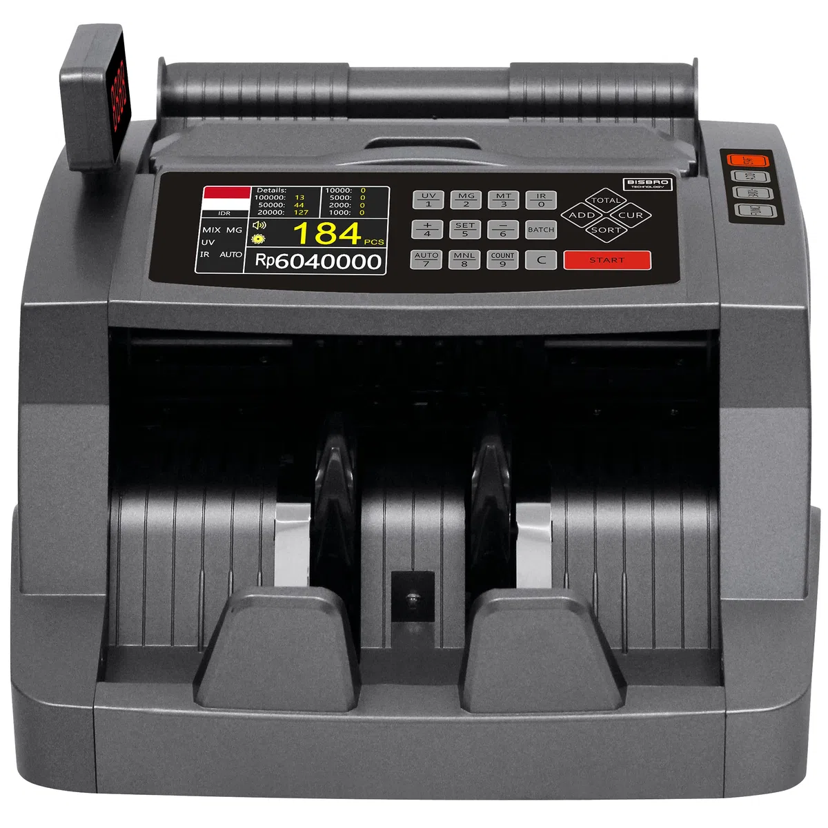 Geldzählmaschine VC-2200 | 3 Jahre Garantie | Versand & Support aus Deutschland | Für gemischte Euro-Scheine | Falschgeldprüfung UV IR MG | 1.000 Scheine/min