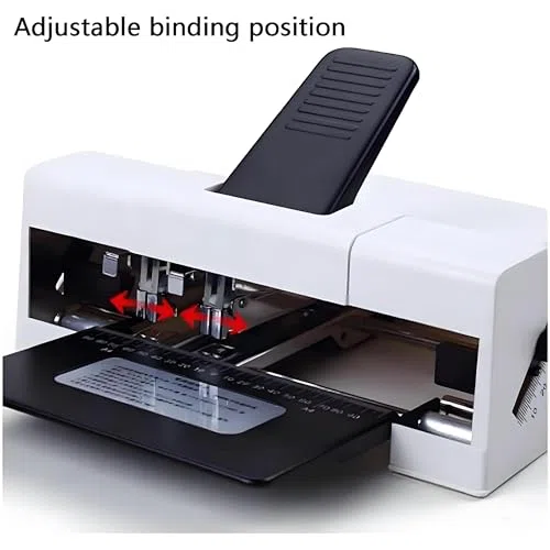 Elektrisches Heftgerät, robust, staufrei, leiser Betrieb, 50 Blatt Kapazität, Papiereinzugstiefe 2-21 cm, ideal für Büro und Schule