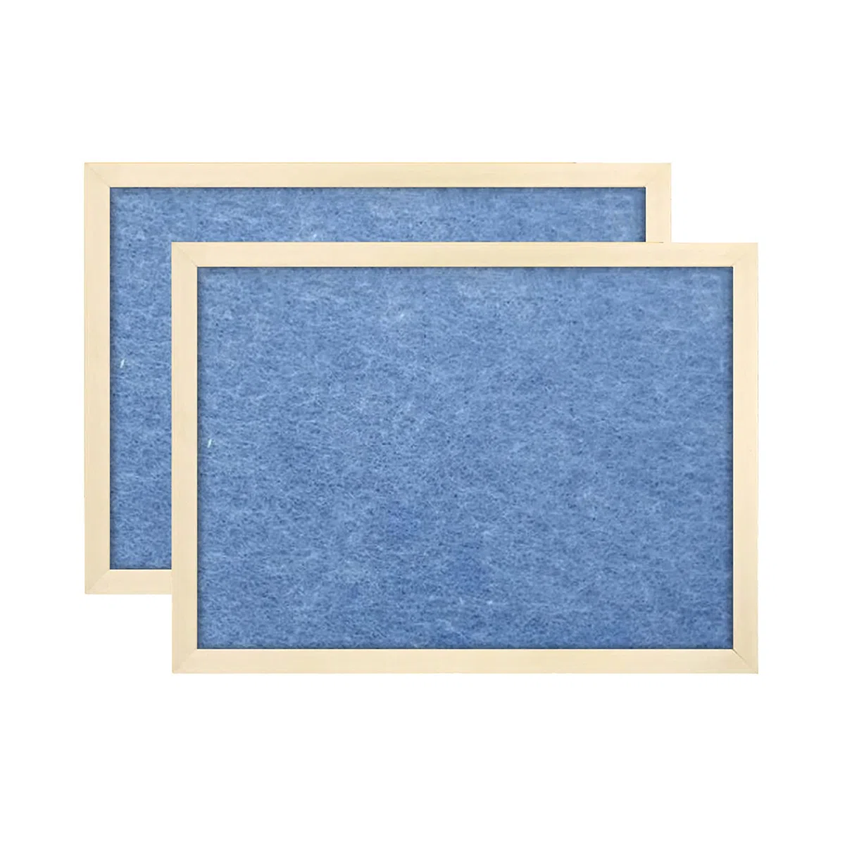Korktafel Filz-Pinnwand Blau 2er-Pack, 30 x 40 cm, dekorative Pinnwand mit Holzrahmen, Notiztafel, für Home Office und Schule