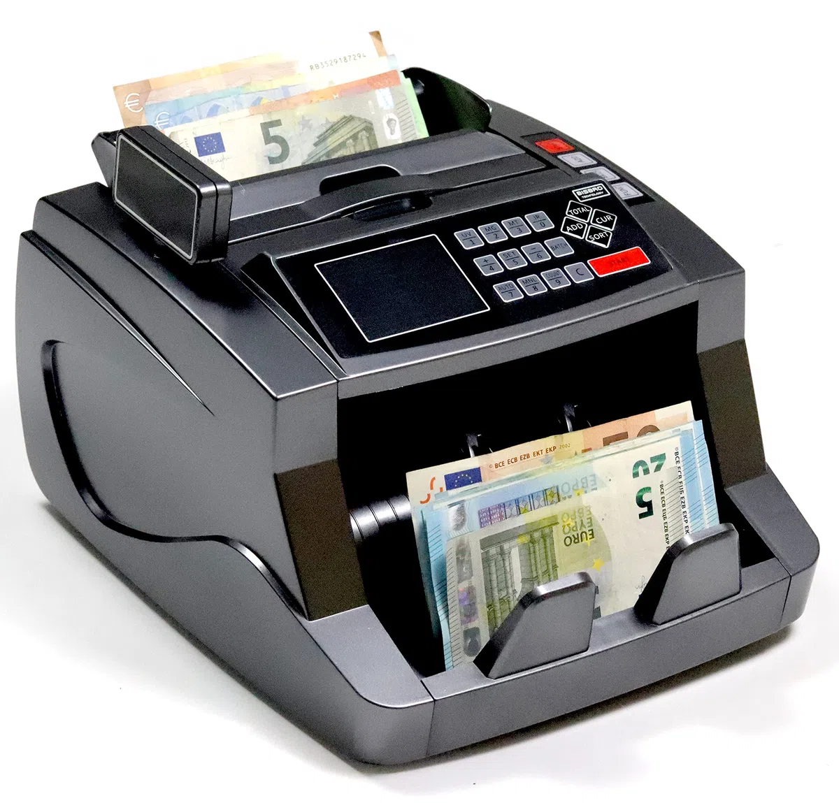 Geldzählmaschine VC-2200 | 3 Jahre Garantie | Versand & Support aus Deutschland | Für gemischte Euro-Scheine | Falschgeldprüfung UV IR MG | 1.000 Scheine/min