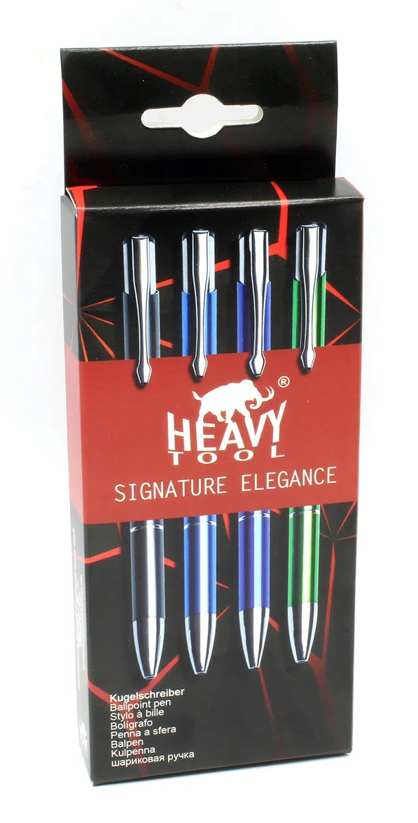 Kugelschreiber SIGNATURE ELEGANCE weiß Aluminium [200 Stück] Strichstärke: M ca. 0,6mm Tinte: blau