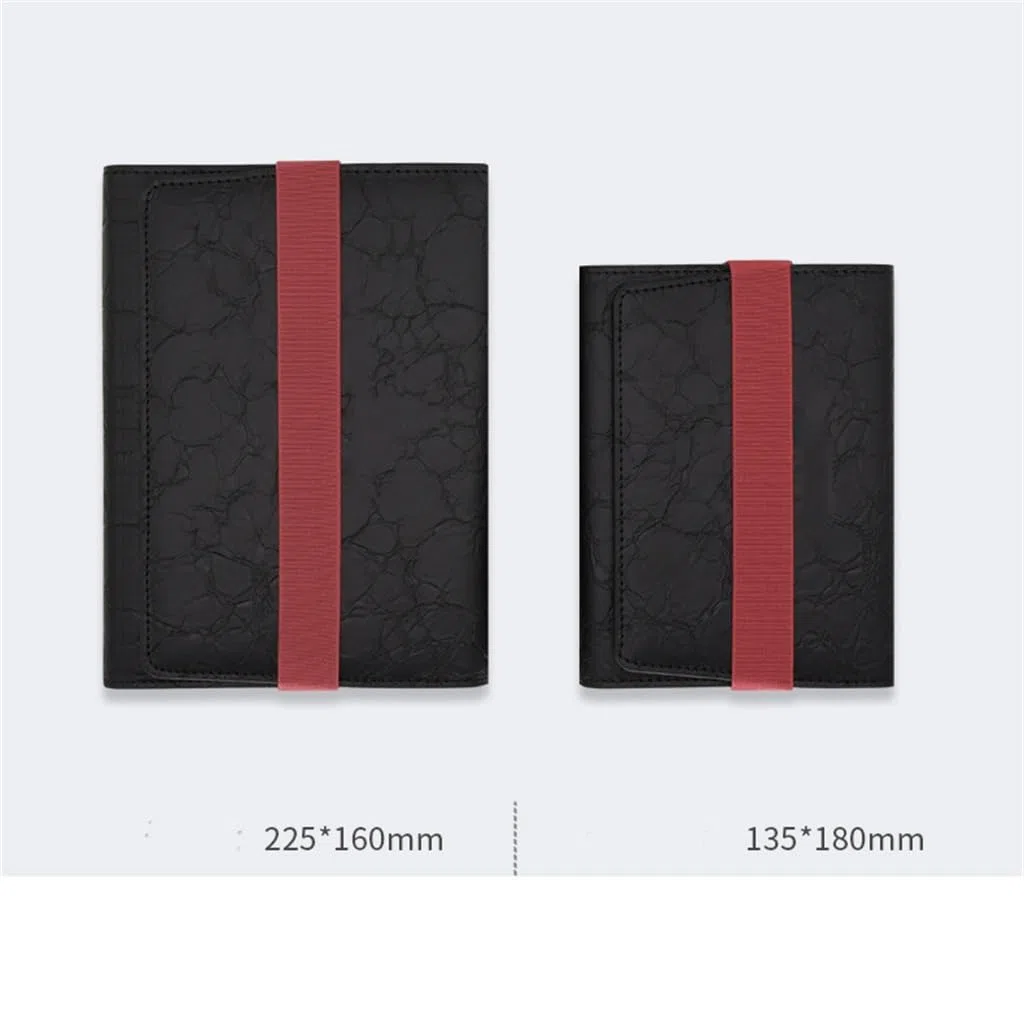 CXBDDF Notizbuch, A5, kontrastierende Farben, dreifach gefaltet, lose Blätter, Geschäftsgeschenk, 14 x 18 cm
