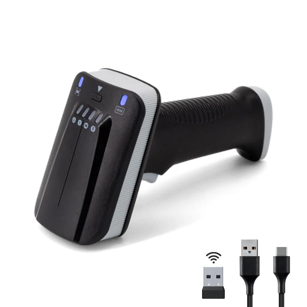 YANZEO SR290 UHF RFID Leser Handheld Terminal Barcode Scanner 1D/2D QR Barcode-Leser Bluetooth 2.4 GHz+Kabel USB Barcode Lesegerät für Schmuck/Bekleidung/Schuhgeschäft, Supermarkt, Lagerhaus