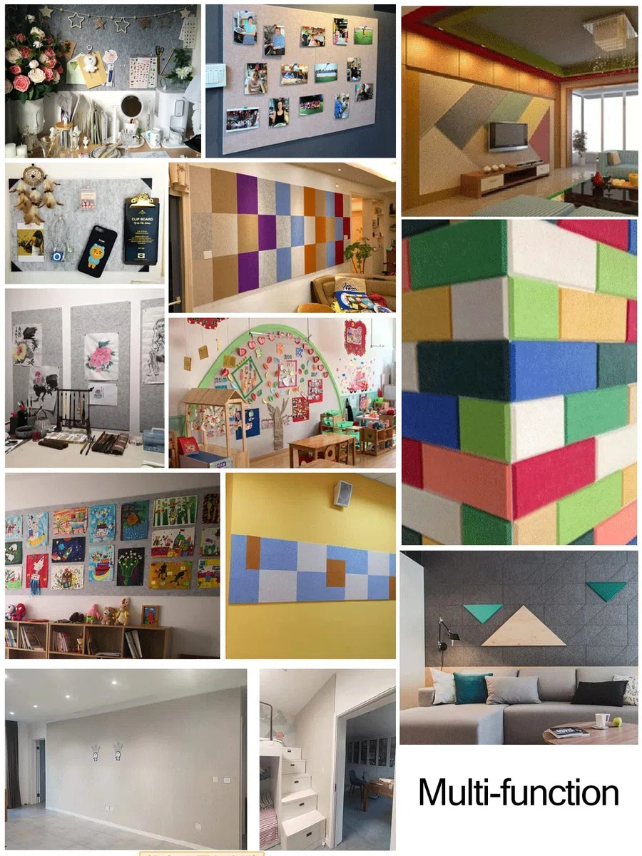 Filz-Flanelltafel für das Klassenzimmer, selbstklebende Kork-Hintergrundtafel für Fotos/Bilder/Wanddekoration/Kindergarten/Schule, Beige/Rot/Rosa/Grau/Blau (Farbe: Nr. 3, Größe: 60 x 120 cm (23,6 x