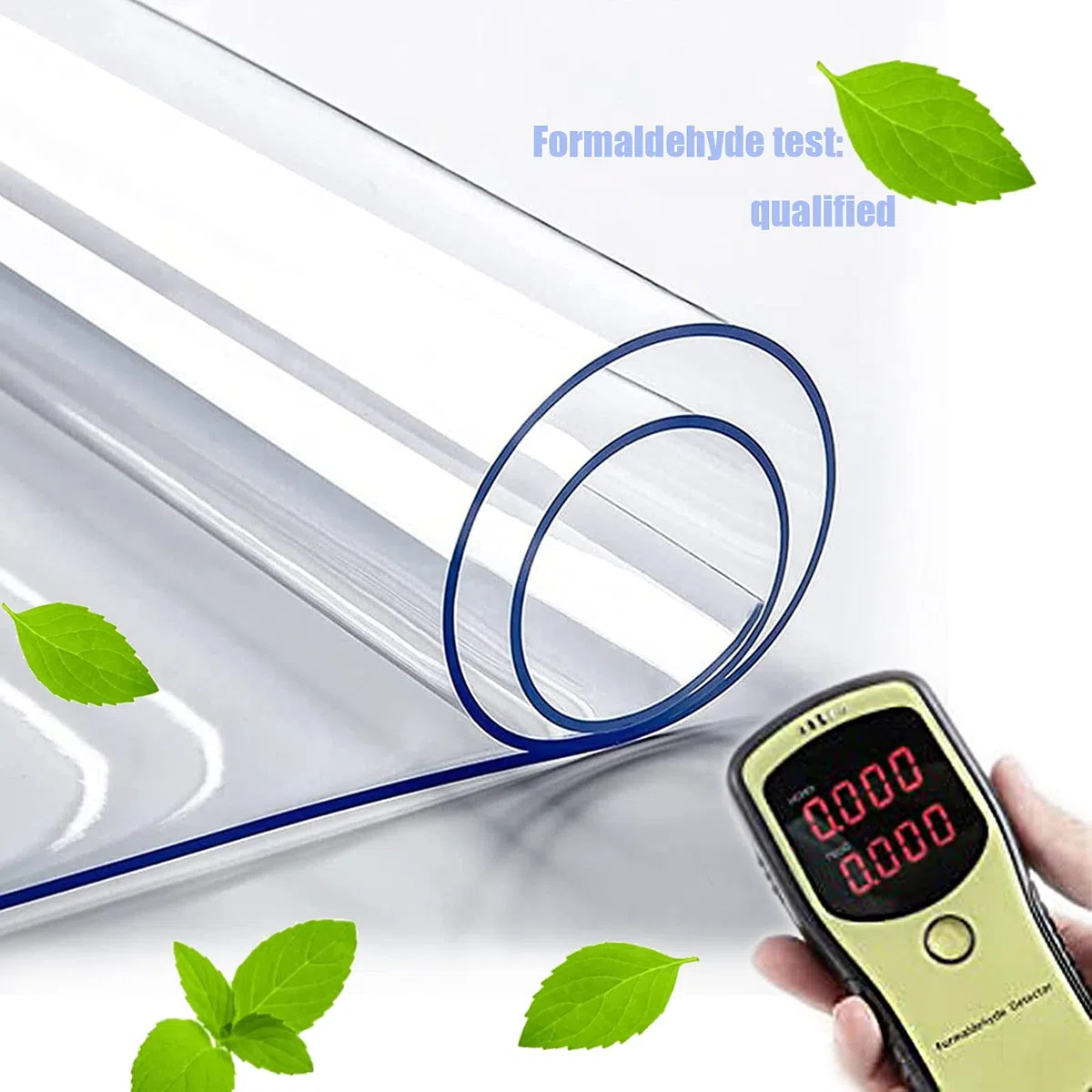 Transparente Schreibtischunterlage aus PVC, 1,5 mm dick, transparente Tischabdeckung, Schutz für Bürocomputer und Schreibtische, 50 x 95 cm, Vinyl-Schreibunterlage für Arbeitsplatzschutz