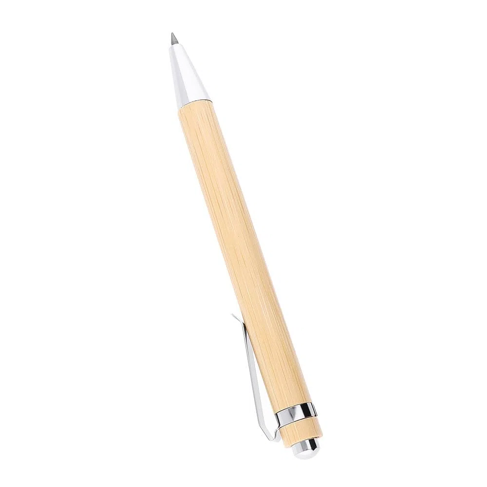 MPM Eternal Bleistift aus Bambus, ewiges Schreiben bis zu 10 km, mit Gravur, personalisierter Stift, Werbekugelschreiber mit Wunschtext & Logo, Holz/Metall-Stift, eco friendly, Preis für 1000 Stück