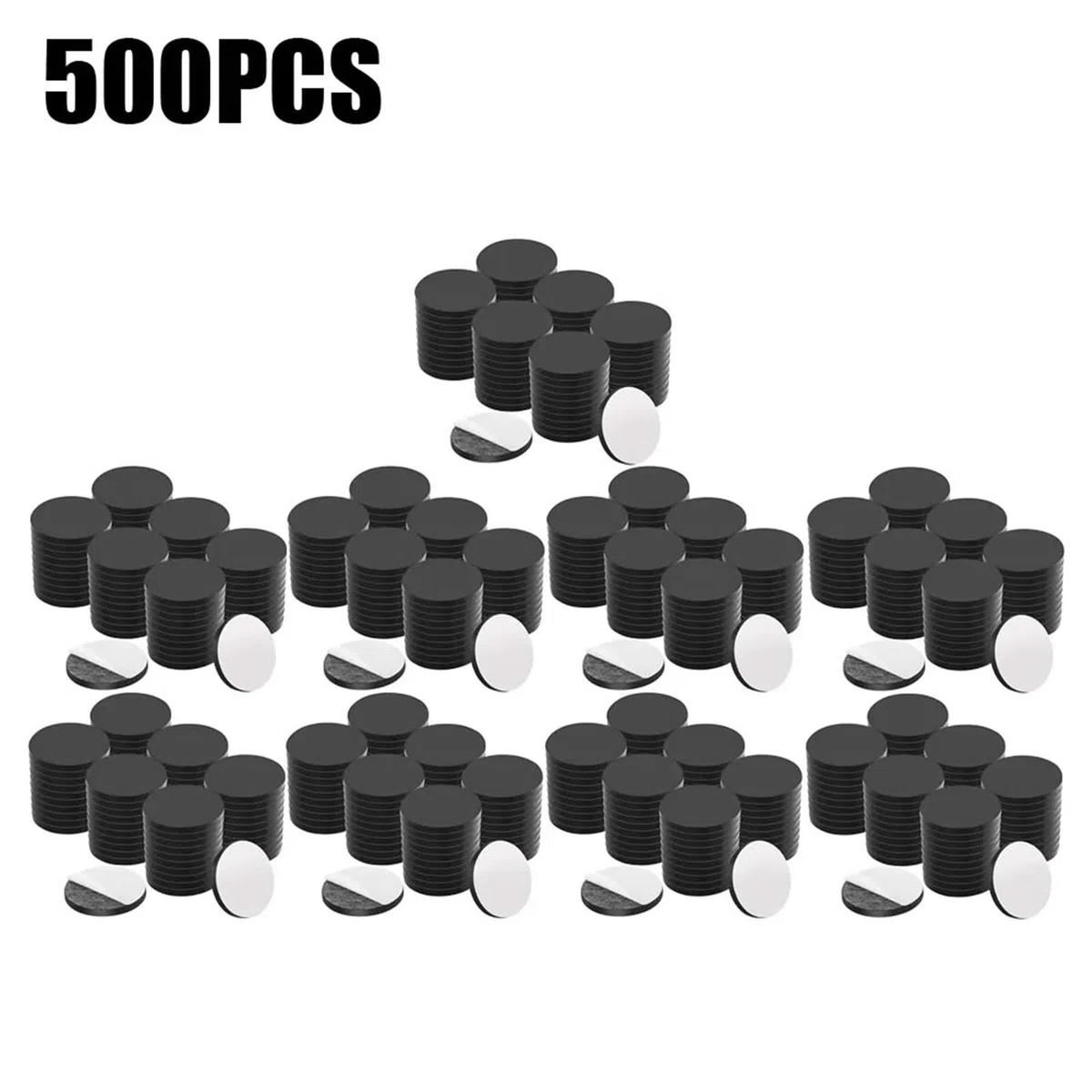 Magnetische runde selbstklebende Scheibenmagnete, rund, Gummi, weich, 20 x 2 mm, für Kühlschrank, Büro, DIY-Projekte (500 Stück für kleine Spitze), 50–500 Stück
