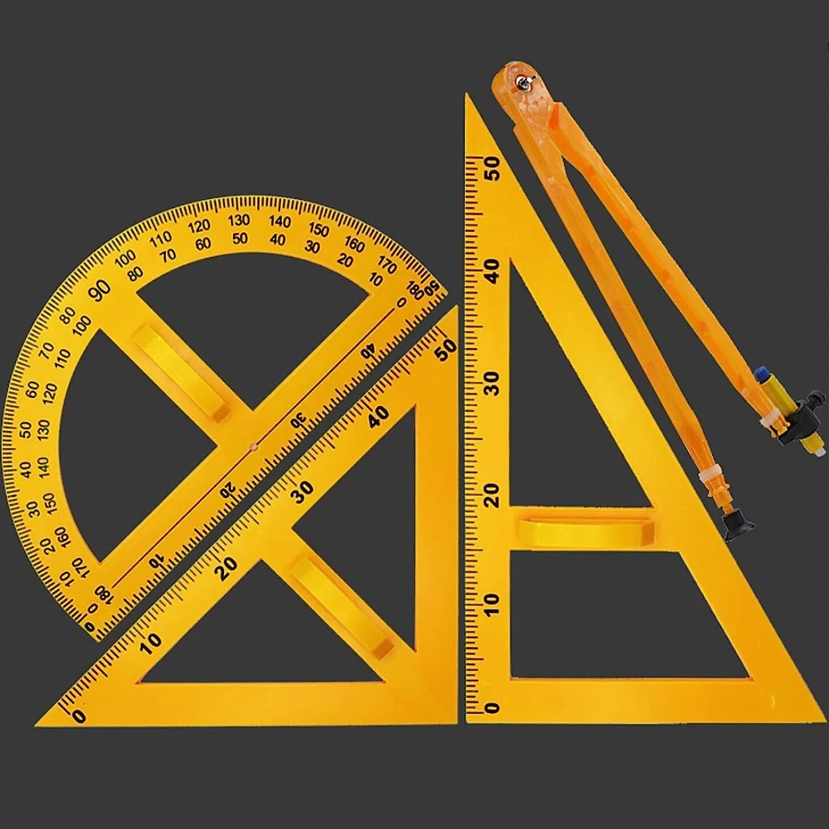 Magnetisches Geometrie-Lineal-Set, direkt an der Tafel für Schullehrer